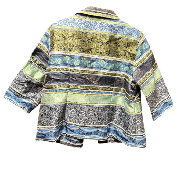 Y2K R&K Colorful Striped Jacket size 20W - Picture 2 of 4